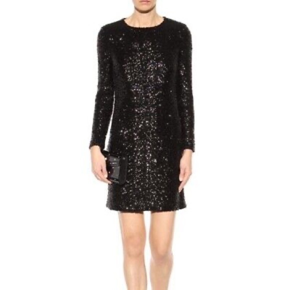 Tory Burch Dresses & Skirts - New Tory Burch Natasha black sequin top / mini dress 8